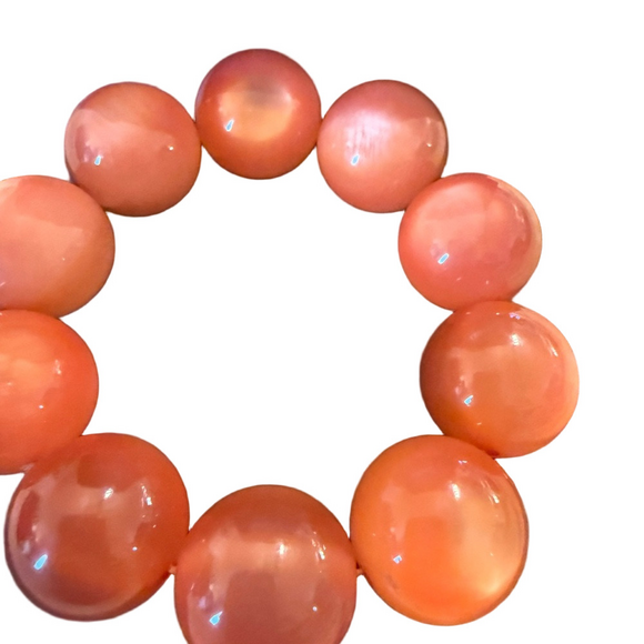 None Jewelry - Chic Orange Beaded Bracelet
